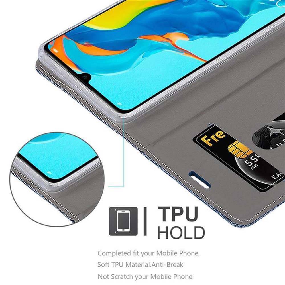 Cadorabo Hülle für Huawei P30 LITE Schutzhülle in Blau Handy Hülle Etui Book Case Cover-1