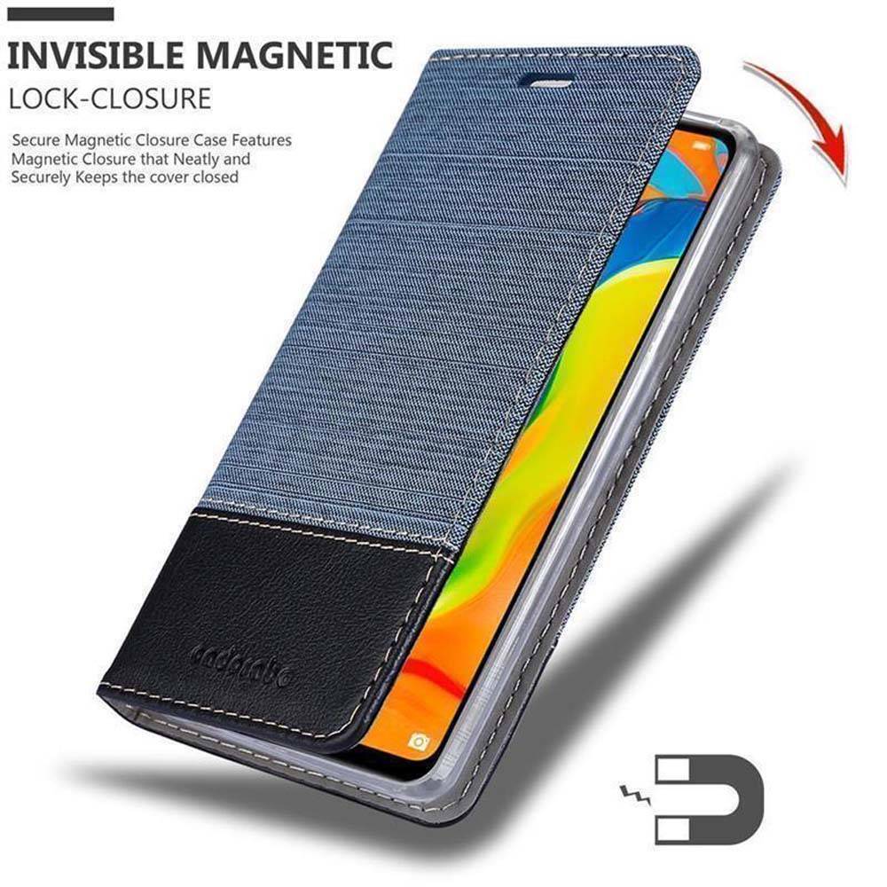 Cadorabo Hülle für Huawei P30 LITE Schutzhülle in Blau Handy Hülle Etui Book Case Cover-2