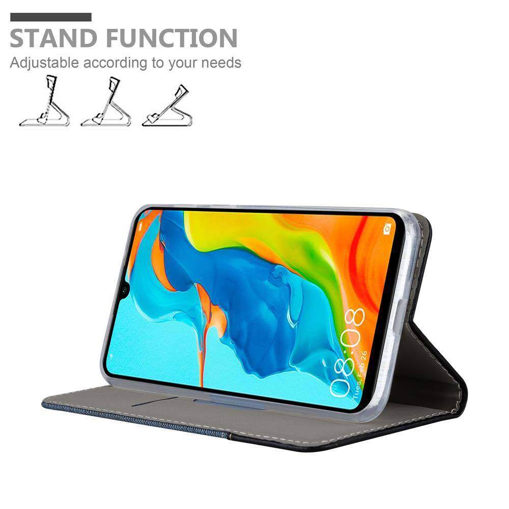 Cadorabo Hülle für Huawei P30 LITE Schutzhülle in Blau Handy Hülle Etui Book Case Cover-3