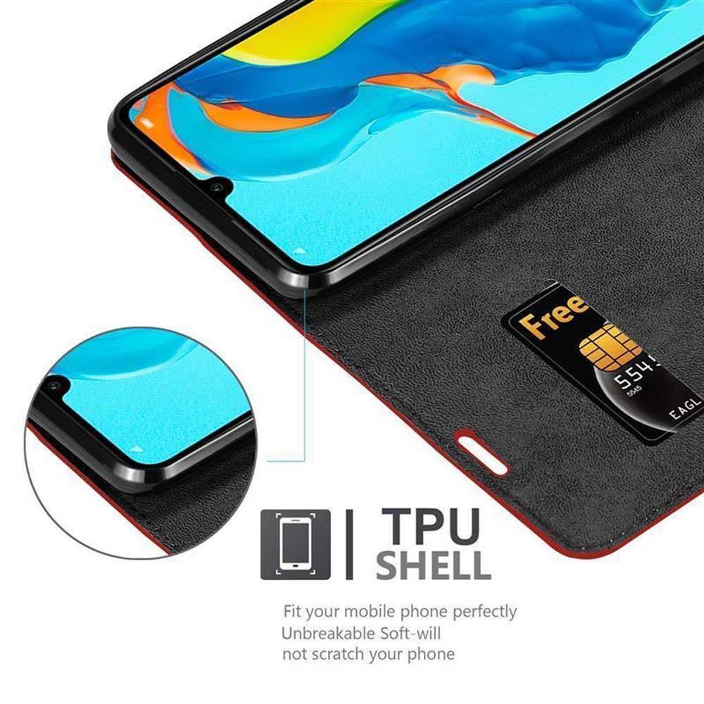 Cadorabo Hülle für Huawei P30 LITE Schutz Hülle in Rot Handyhülle Etui Case Cover Magnetverschluss-1