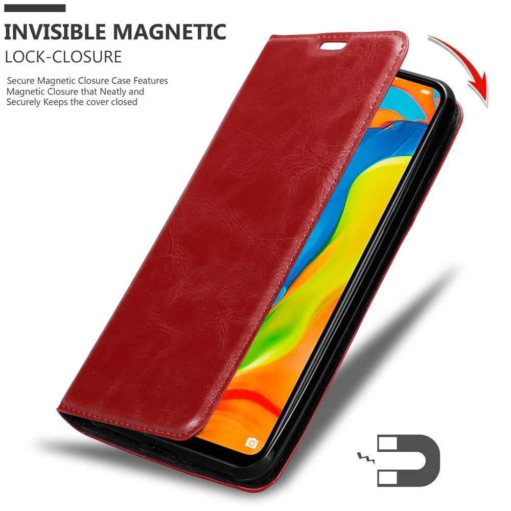 Cadorabo Hülle für Huawei P30 LITE Schutz Hülle in Rot Handyhülle Etui Case Cover Magnetverschluss-2