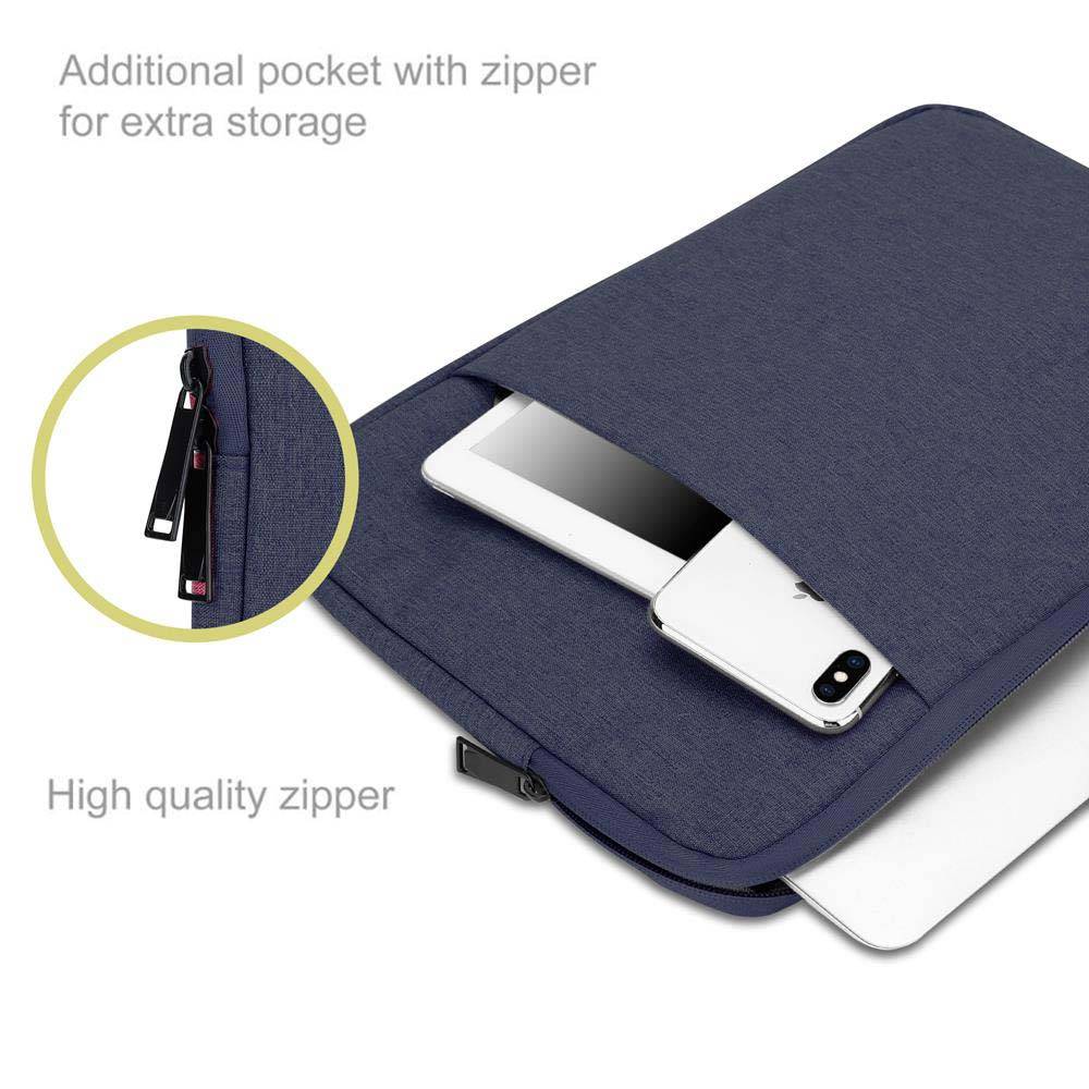 Cadorabo Laptop/Tablet Tasche 13.3 Zoll in Blau Laptoptasche Notebook Computer Stoff Samt-Innenfutter-1