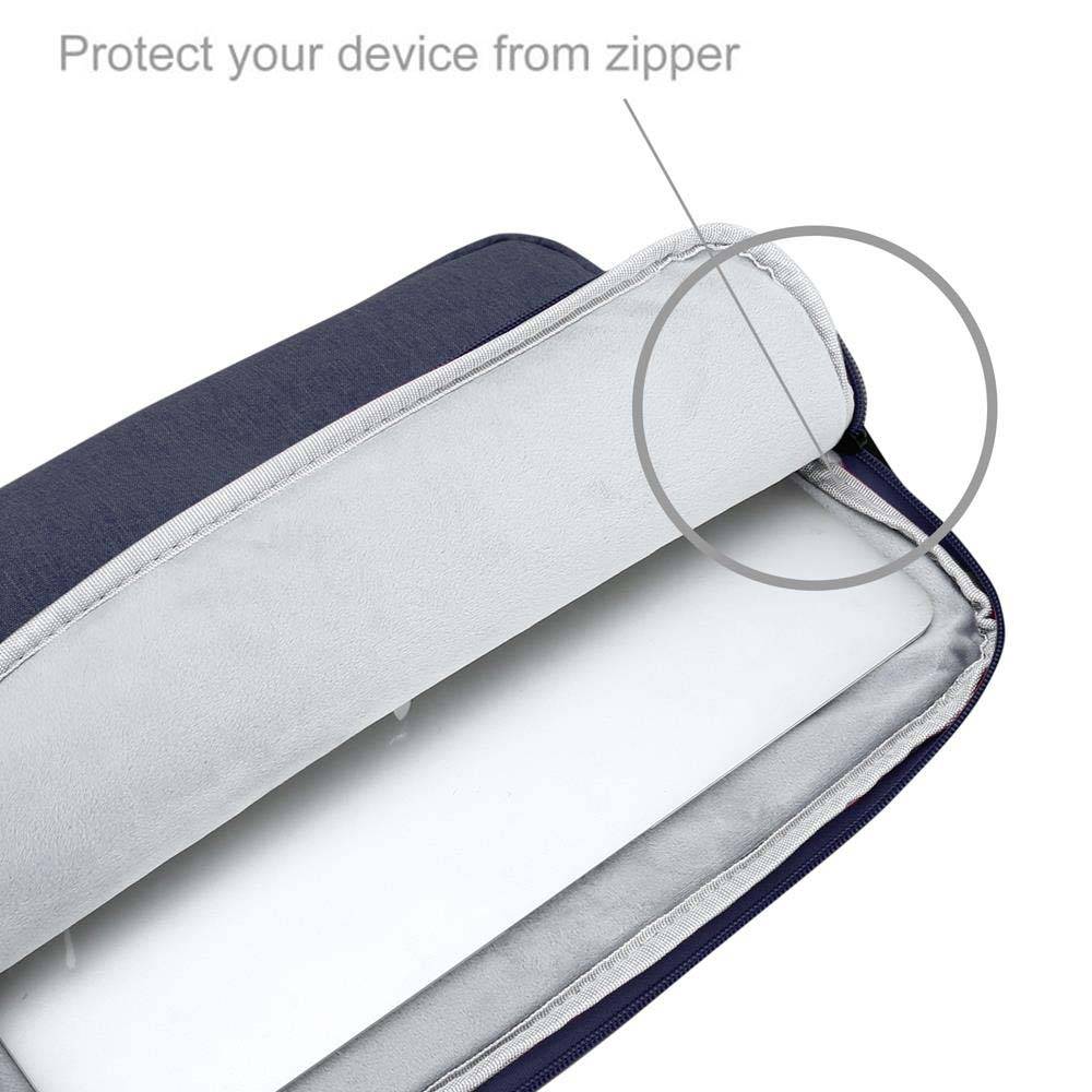 Cadorabo Laptop/Tablet Tasche 13.3 Zoll in Blau Laptoptasche Notebook Computer Stoff Samt-Innenfutter-2