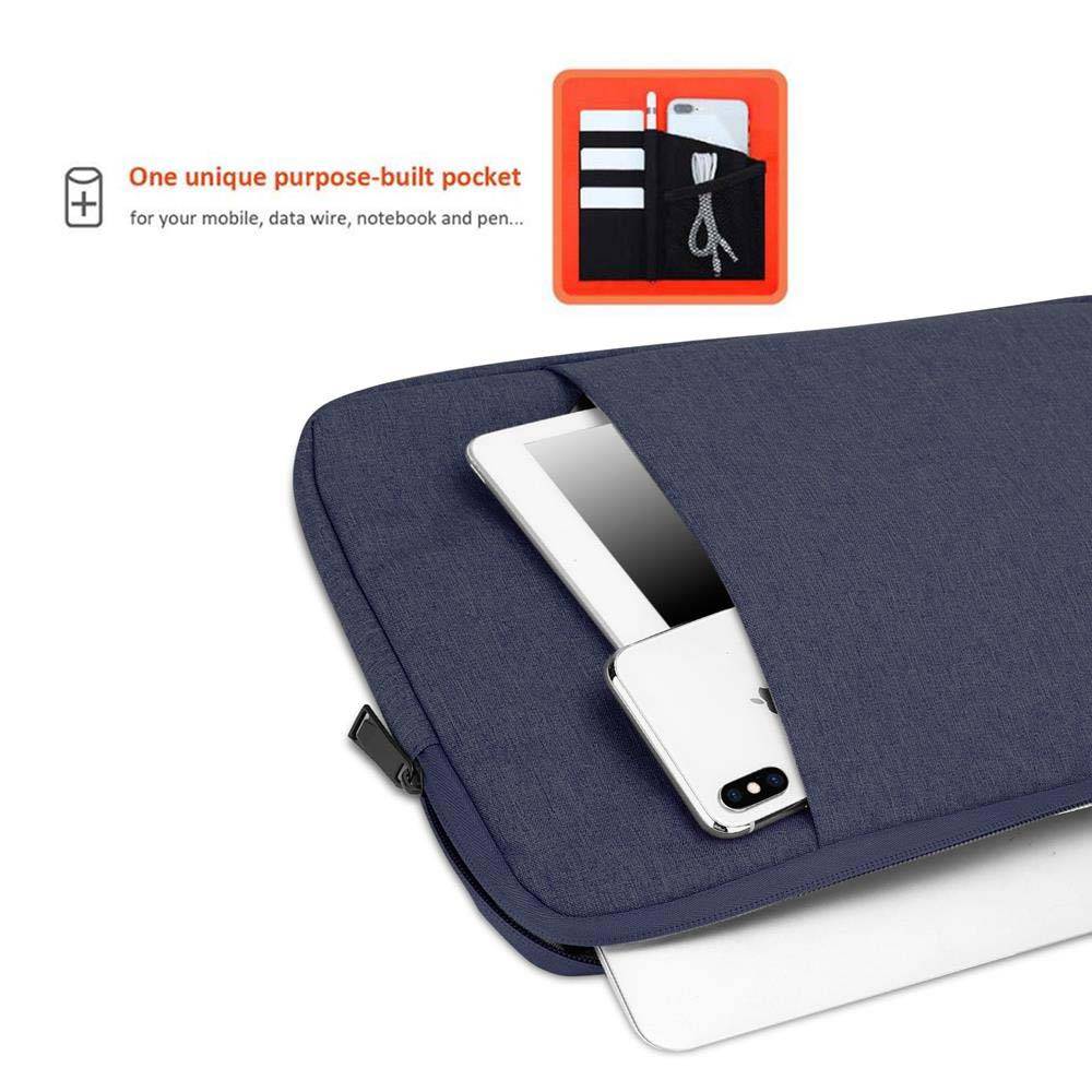 Cadorabo Laptop/Tablet Tasche 13.3 Zoll in Blau Laptoptasche Notebook Computer Stoff Samt-Innenfutter-4