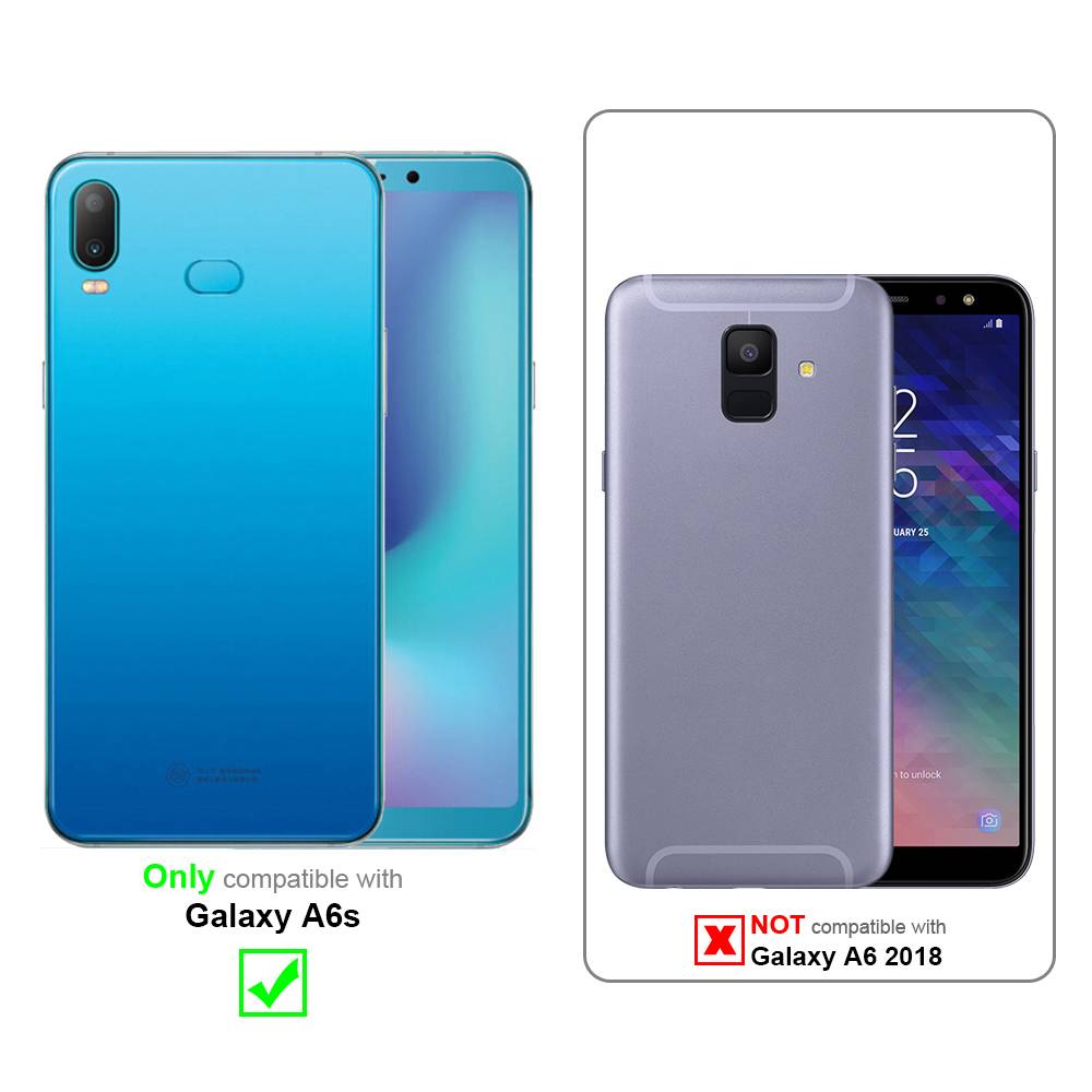 Cadorabo Handykette für Samsung Galaxy A6s in Schwarz - Handy Schutz Hülle Necklace mit Verstellbaren Band Kordel zum-1