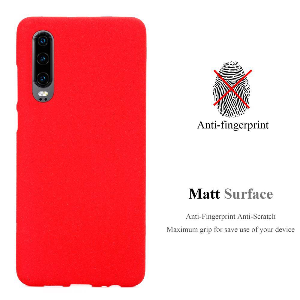 Cadorabo Schutzhülle für Huawei P30 Hülle in Rot Handyhülle TPU Etui Cover Case-1