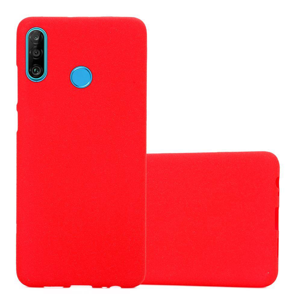 Cadorabo Schutzhülle für Huawei P30 LITE Hülle in Rot Handyhülle TPU Etui Cover Case-0