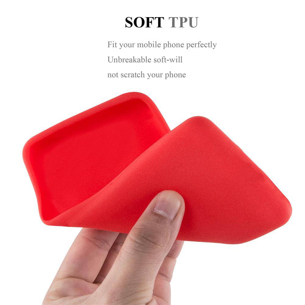 Cadorabo Schutzhülle für Huawei P30 LITE Hülle in Rot Handyhülle TPU Etui Cover Case-3