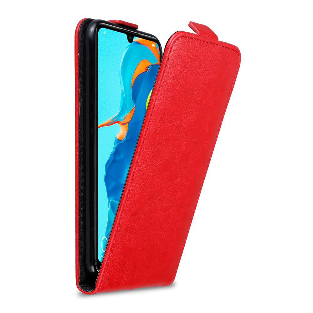 Cadorabo Hülle für Huawei P30 LITE Schutz Hülle in Rot Flip Etui Handyhülle Case Cover-0
