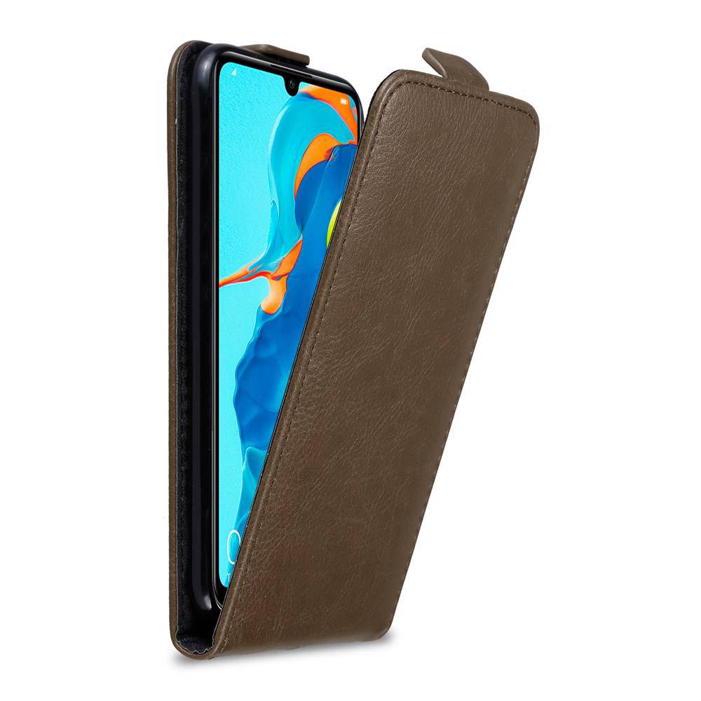 Cadorabo Hülle für Huawei P30 LITE Schutz Hülle in Braun Flip Etui Handyhülle Case Cover-0