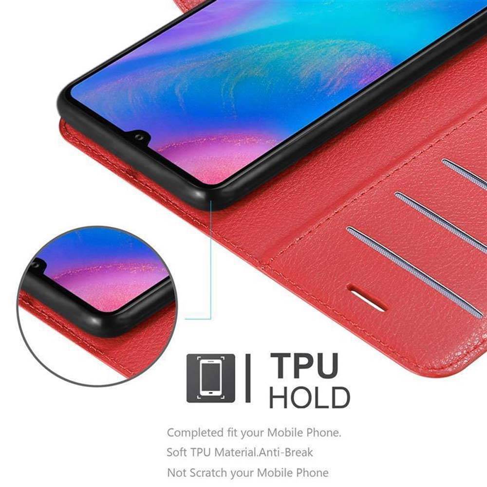 Cadorabo Hülle für Huawei P30 Schutz Hülle in Rot Handyhülle Etui Case Cover Magnetverschluss-2