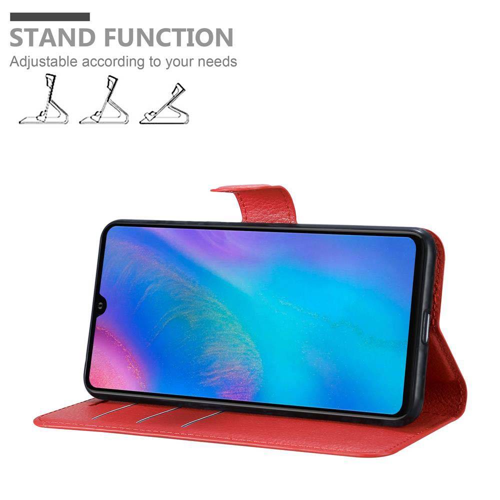 Cadorabo Hülle für Huawei P30 Schutz Hülle in Rot Handyhülle Etui Case Cover Magnetverschluss-3