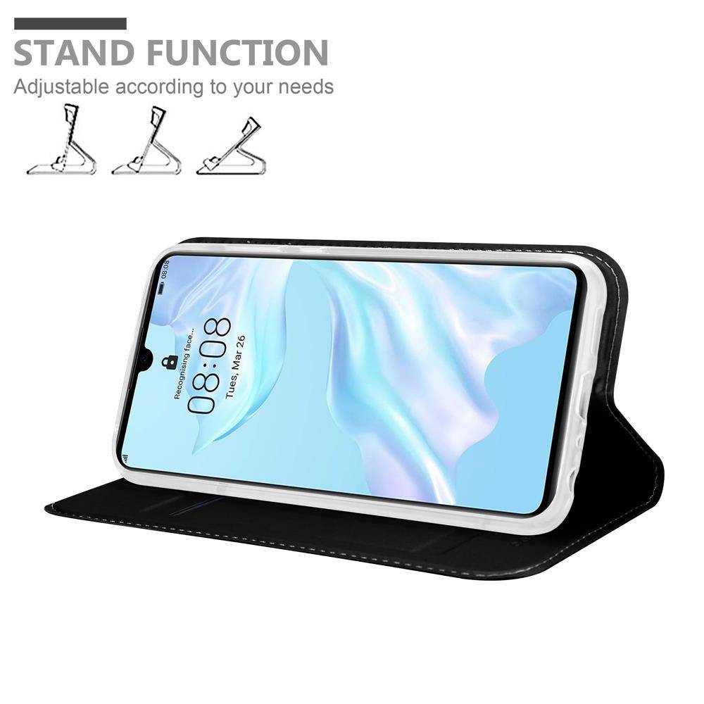 Cadorabo Handyhülle für Huawei P30 Schutz Hülle in Schwarz Cover Etui Book Case Booklet-2