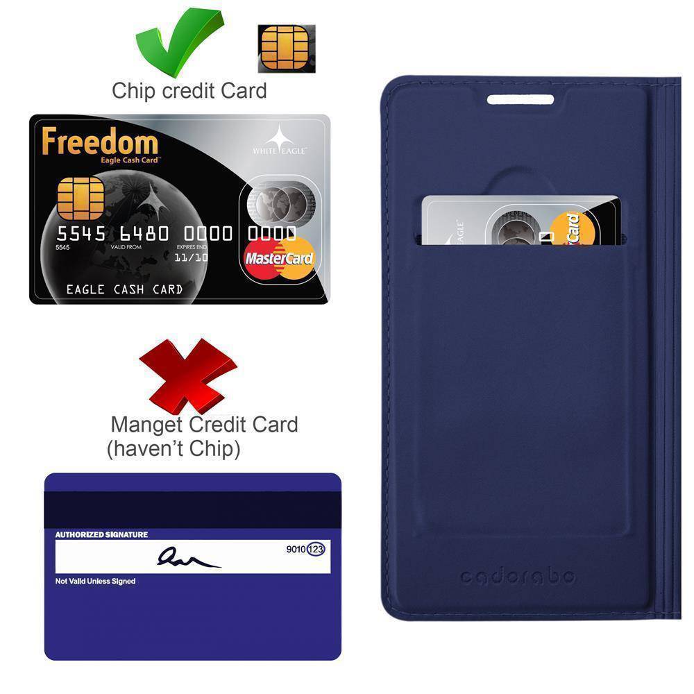 Cadorabo Handyhülle für Huawei P30 Schutz Hülle in Blau Cover Etui Book Case Booklet-1