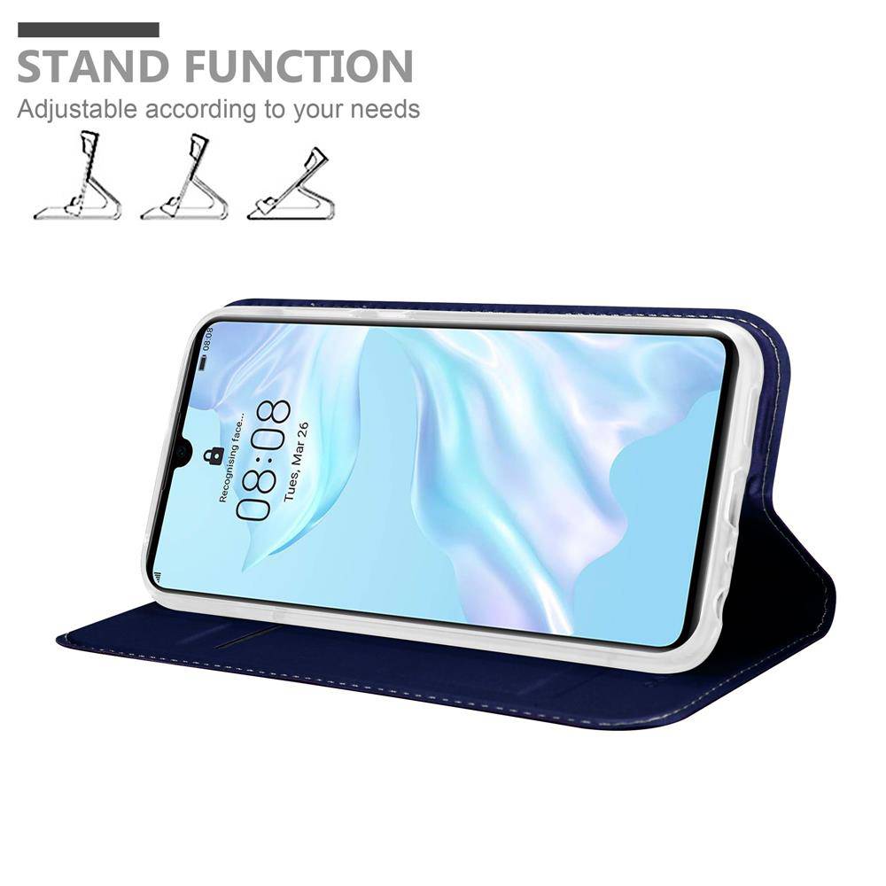 Cadorabo Handyhülle für Huawei P30 Schutz Hülle in Blau Cover Etui Book Case Booklet-2