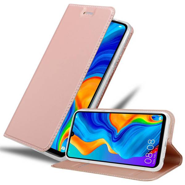 Cadorabo Handyhülle für Huawei P30 LITE Schutz Hülle in Rosa Cover Etui Book Case Booklet