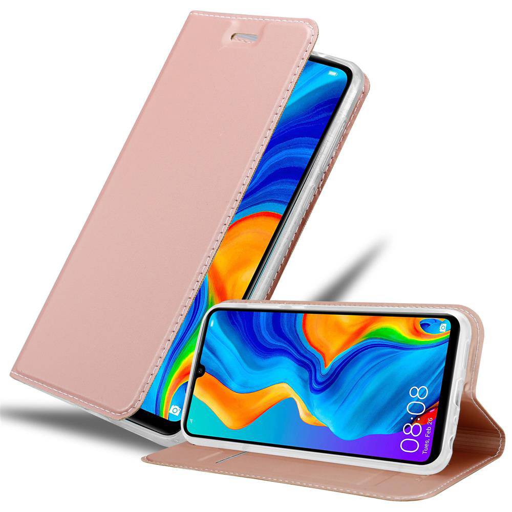 Cadorabo Handyhülle für Huawei P30 LITE Schutz Hülle in Rosa Cover Etui Book Case Booklet-0
