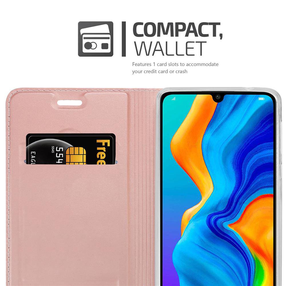 Cadorabo Handyhülle für Huawei P30 LITE Schutz Hülle in Rosa Cover Etui Book Case Booklet-3