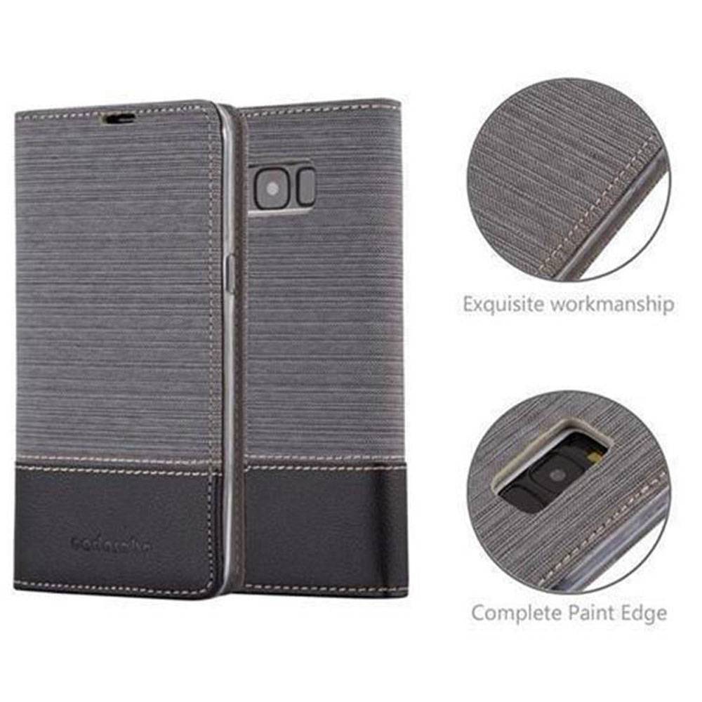 Cadorabo Hülle für Samsung Galaxy S8 Schutzhülle in Grau Handy Hülle Etui Book Case Cover-1