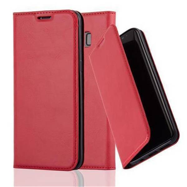 Cadorabo Hülle für Samsung Galaxy S8 Schutz Hülle in Rot Handyhülle Etui Case Cover Magnetverschluss
