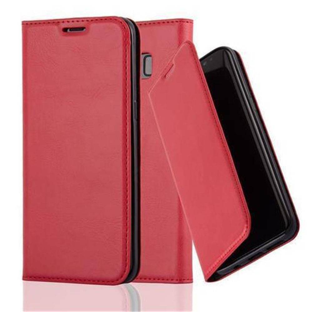 Cadorabo Hülle für Samsung Galaxy S8 Schutz Hülle in Rot Handyhülle Etui Case Cover Magnetverschluss-0