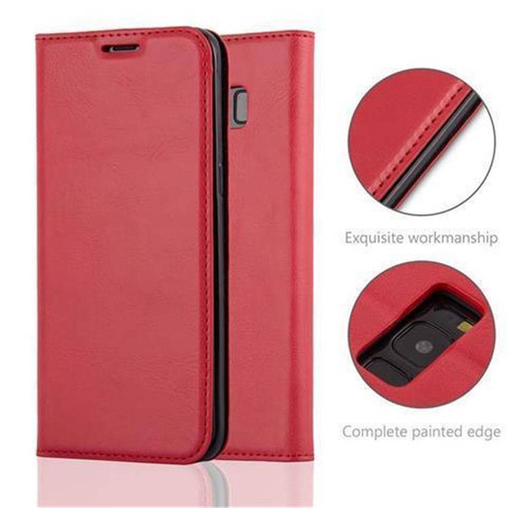 Cadorabo Hülle für Samsung Galaxy S8 Schutz Hülle in Rot Handyhülle Etui Case Cover Magnetverschluss-1