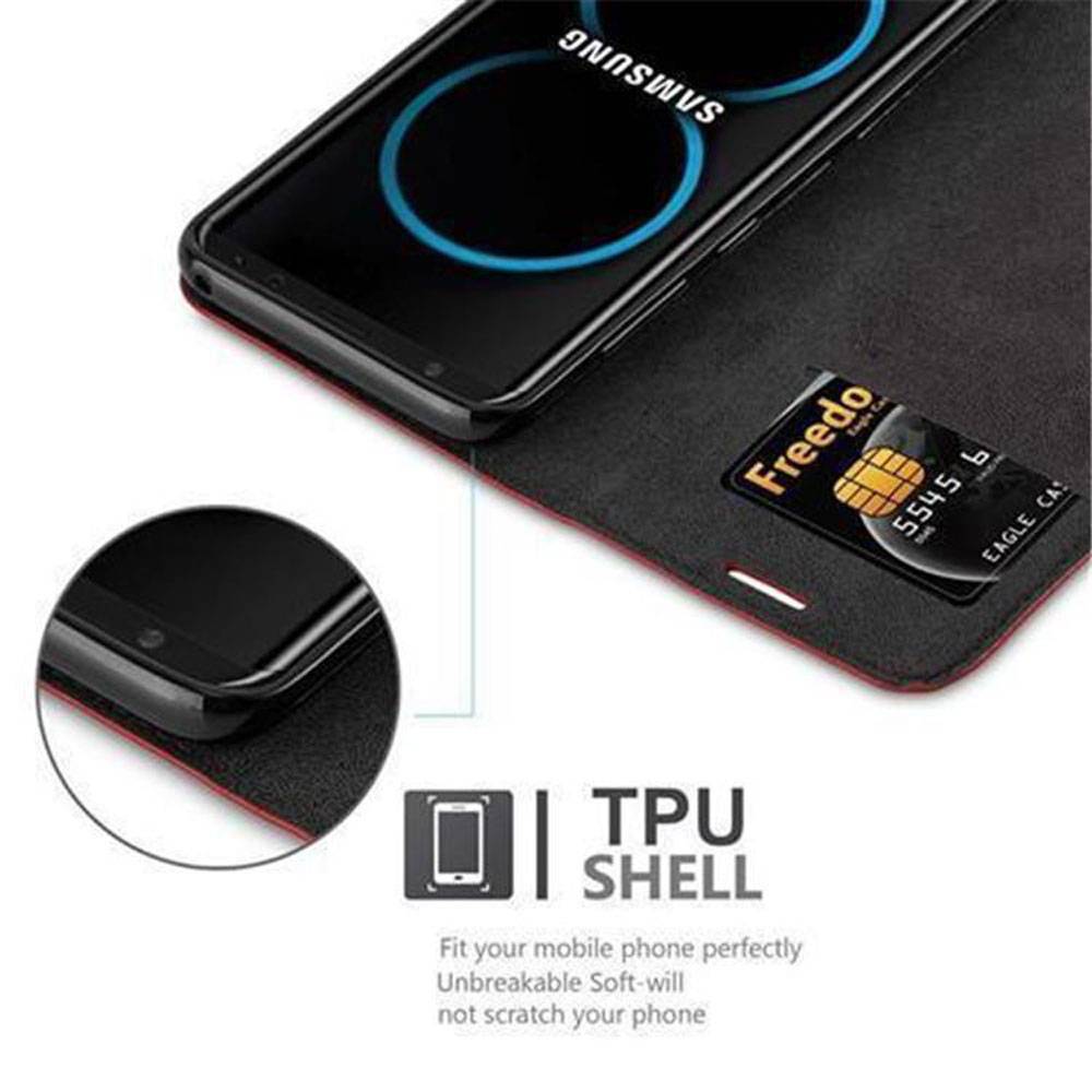 Cadorabo Hülle für Samsung Galaxy S8 Schutz Hülle in Rot Handyhülle Etui Case Cover Magnetverschluss-2