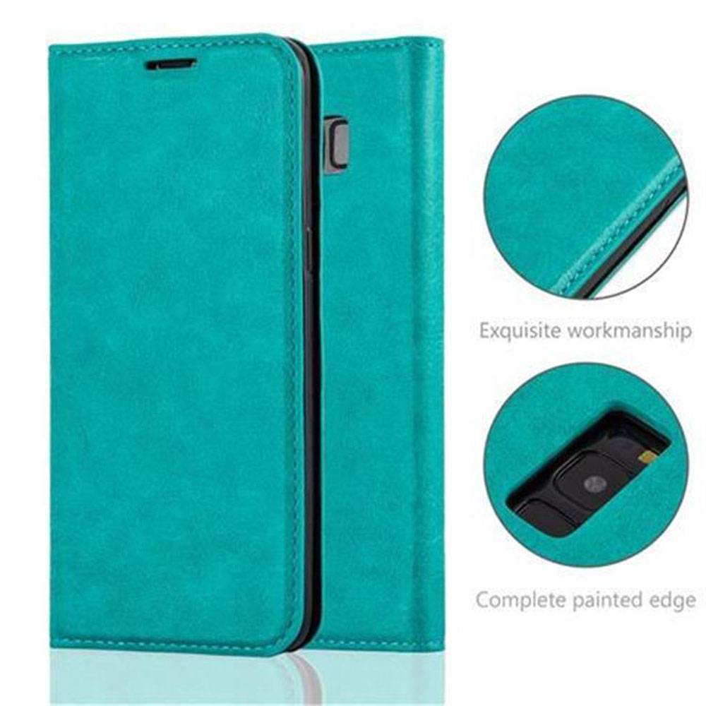 Cadorabo Hülle für Samsung Galaxy S8 Schutz Hülle in Türkis Handyhülle Etui Case Cover Magnetverschluss-1