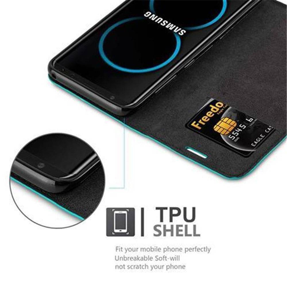 Cadorabo Hülle für Samsung Galaxy S8 Schutz Hülle in Türkis Handyhülle Etui Case Cover Magnetverschluss-2