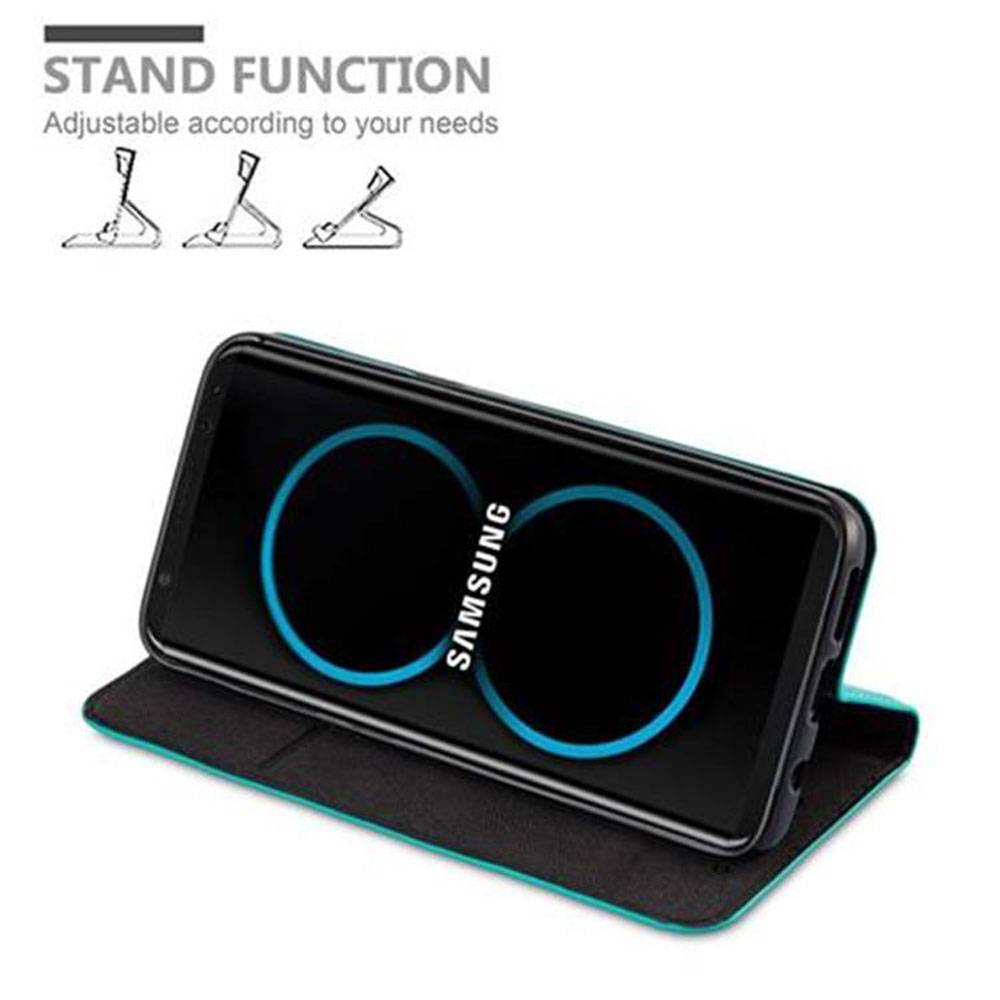 Cadorabo Hülle für Samsung Galaxy S8 Schutz Hülle in Türkis Handyhülle Etui Case Cover Magnetverschluss-3