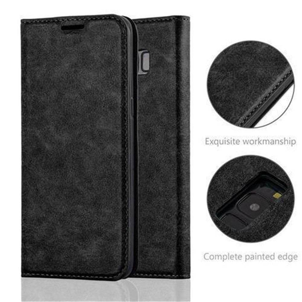 Cadorabo Hülle für Samsung Galaxy S8 Schutz Hülle in Schwarz Handyhülle Etui Case Cover Magnetverschluss-1
