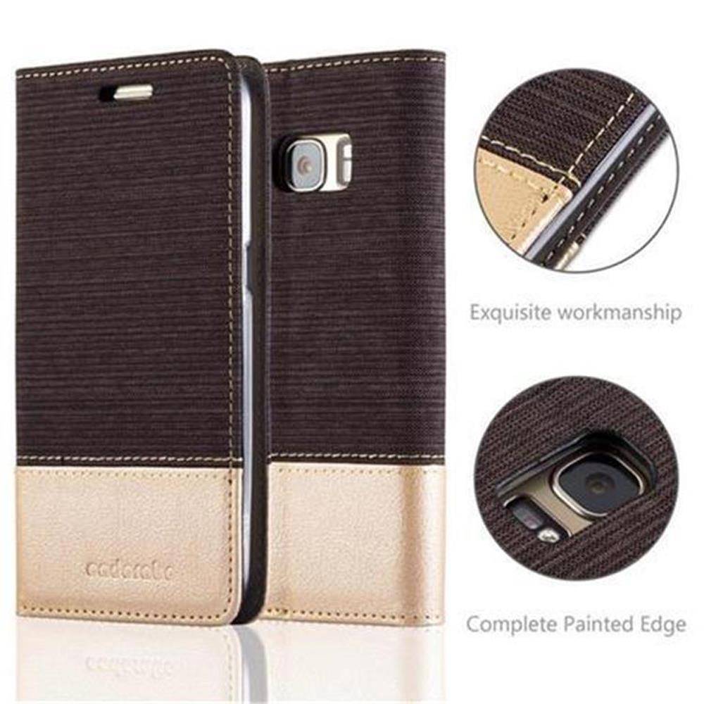 Cadorabo Hülle für Samsung Galaxy S7 Schutzhülle in Grau Handy Hülle Etui Book Case Cover-1