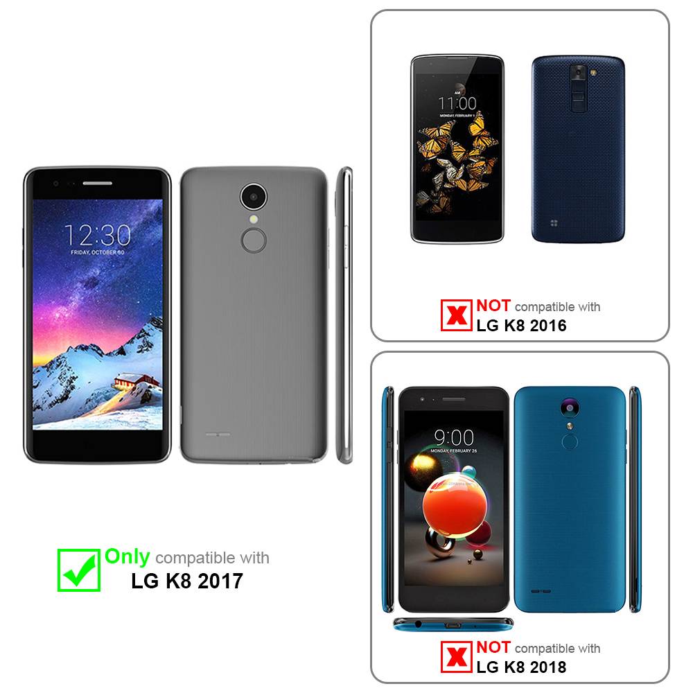 Cadorabo Handykette für LG K8 2017 in Grün - Handy Schutz Hülle Necklace mit Verstellbaren Band Kordel zum Umhängen-1