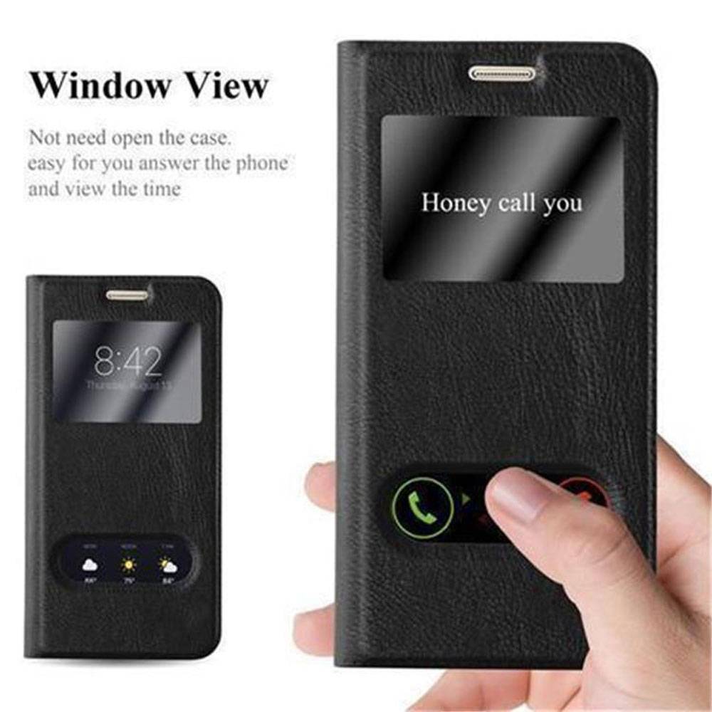 Cadorabo Schutzhülle für Samsung Galaxy S7 Hülle in Schwarz Handyhülle Book Case Cover Etui-2