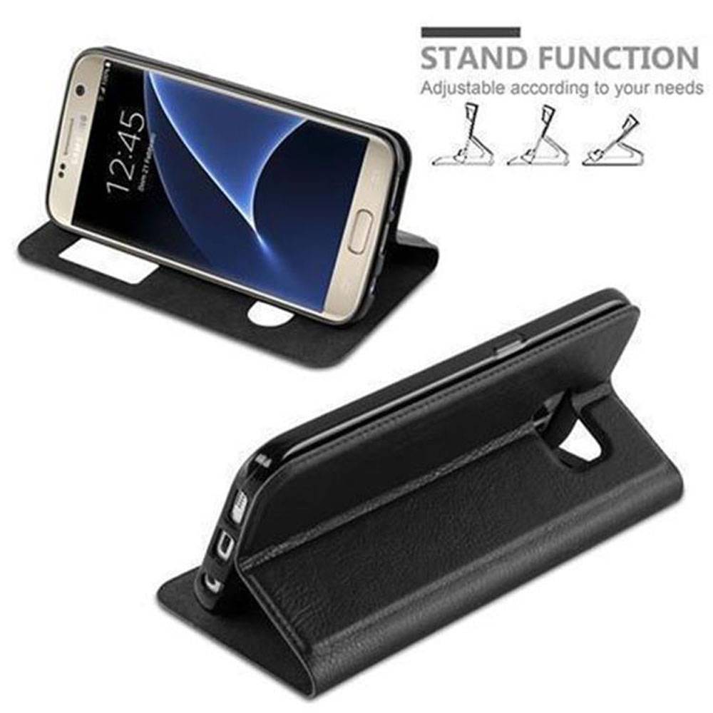 Cadorabo Schutzhülle für Samsung Galaxy S7 Hülle in Schwarz Handyhülle Book Case Cover Etui-3