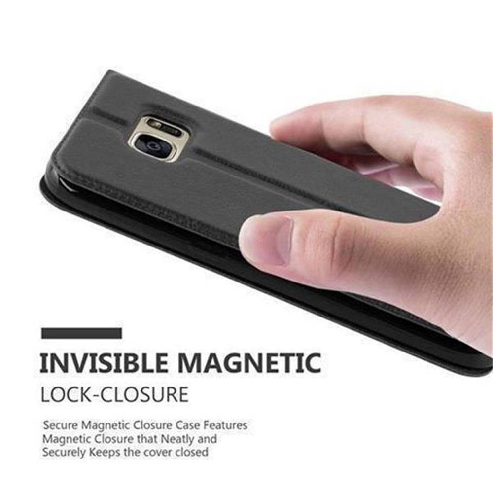 Cadorabo Schutzhülle für Samsung Galaxy S7 Hülle in Schwarz Handyhülle Book Case Cover Etui-4