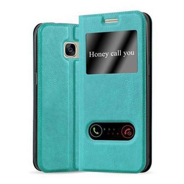 Cadorabo Schutzhülle für Samsung Galaxy S7 Hülle in Türkis Handyhülle Book Case Cover Etui