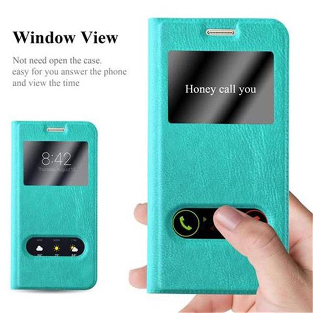 Cadorabo Schutzhülle für Samsung Galaxy S7 Hülle in Türkis Handyhülle Book Case Cover Etui-2
