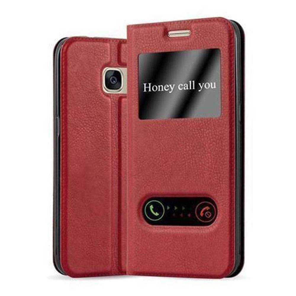 Cadorabo Schutzhülle für Samsung Galaxy S7 Hülle in Rot Handyhülle Book Case Cover Etui-0