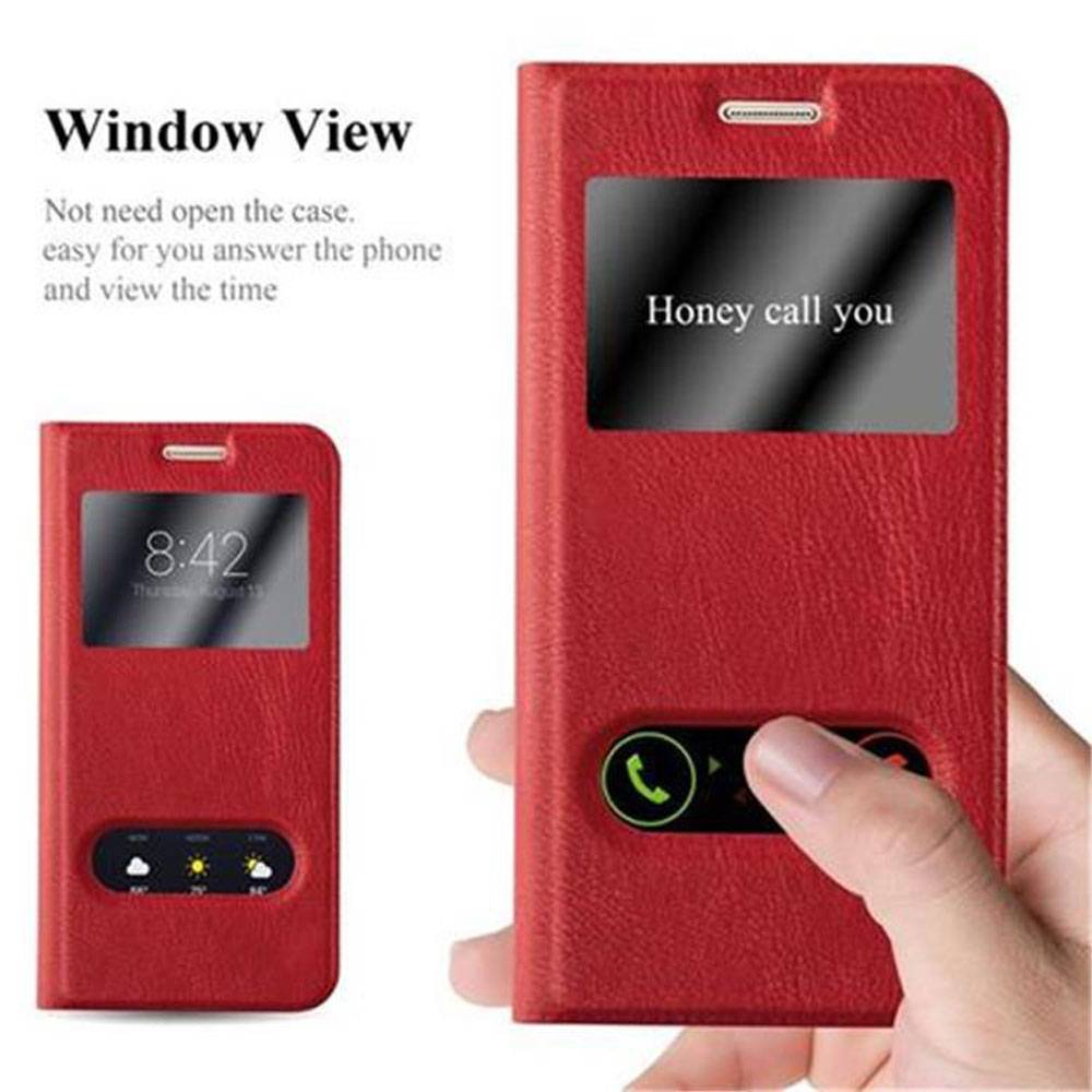 Cadorabo Schutzhülle für Samsung Galaxy S7 Hülle in Rot Handyhülle Book Case Cover Etui-2