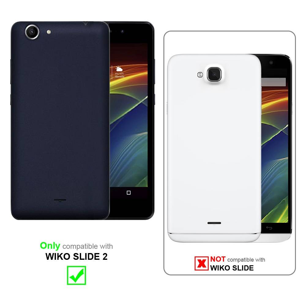 Cadorabo Handytasche mit Gürtelclip kompatibel mit WIKO SLIDE 2 Hülle in Schwarz - Schutzhülle mit Karabinerhaken Case-1