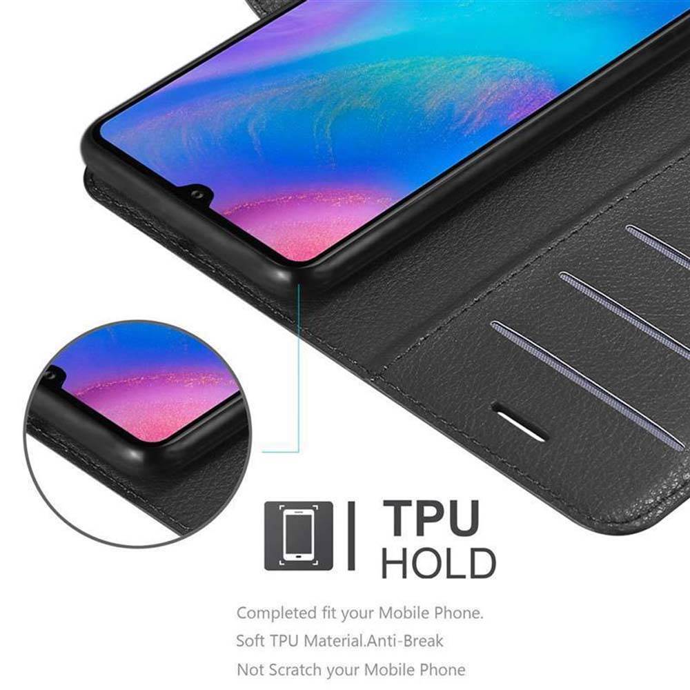 Cadorabo Hülle für Huawei P30 Schutz Hülle in Schwarz Handyhülle Etui Case Cover Magnetverschluss-2