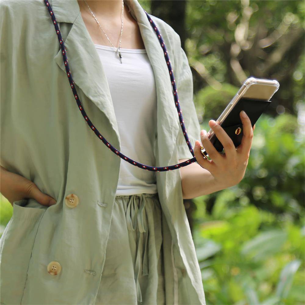 Cadorabo Hülle für Apple iPhone 11 PRO Schutzhülle in Blau Handy Kette Silikon Kordel abnehmbares Etui-2