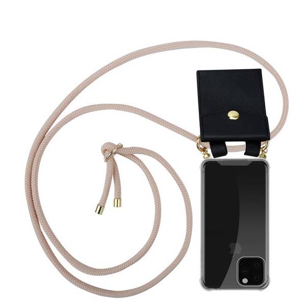 Cadorabo Hülle für Apple iPhone 11 PRO MAX Schutzhülle in Rosa Handy Kette Silikon Kordel abnehmbares Etui
