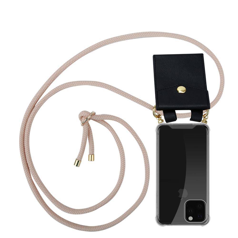 Cadorabo Hülle für Apple iPhone 11 PRO MAX Schutzhülle in Rosa Handy Kette Silikon Kordel abnehmbares Etui-0
