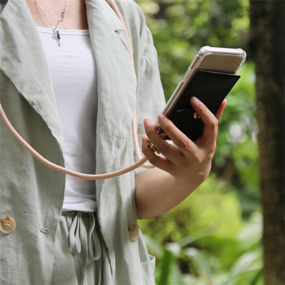 Cadorabo Hülle für Apple iPhone 11 PRO MAX Schutzhülle in Rosa Handy Kette Silikon Kordel abnehmbares Etui-2