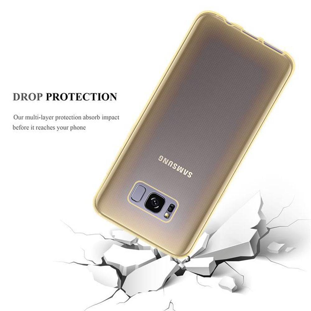 Cadorabo Hülle für Samsung Galaxy S8 Schutz Hülle in Gelb Schutzhülle TPU Silikon Cover Etui Case-3