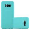 Cadorabo Hülle für Samsung Galaxy S8 Schutzhülle in Blau Handyhülle TPU Silikon Etui Case Cover