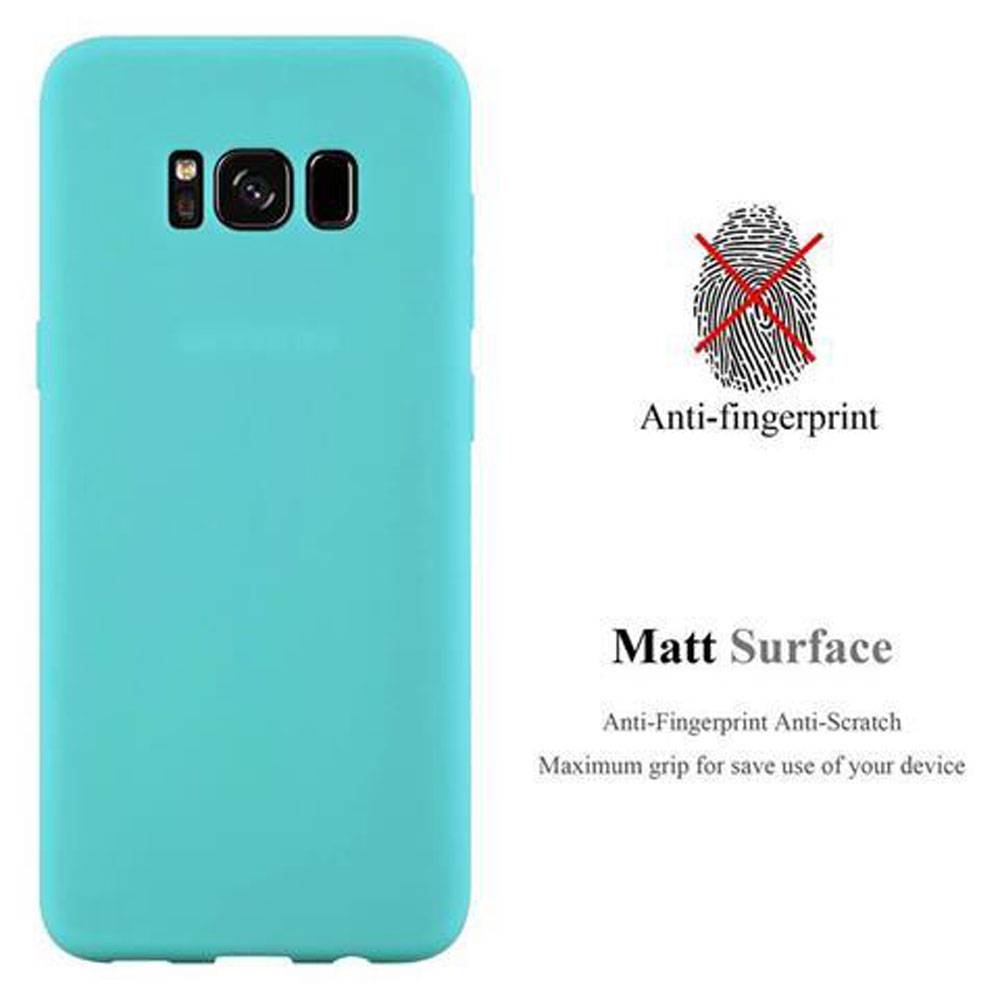 Cadorabo Hülle für Samsung Galaxy S8 Schutzhülle in Blau Handyhülle TPU Silikon Etui Case Cover-2