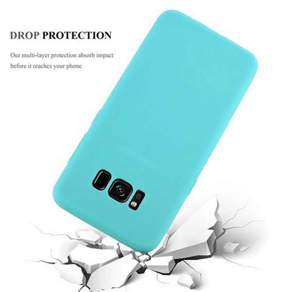 Cadorabo Hülle für Samsung Galaxy S8 Schutzhülle in Blau Handyhülle TPU Silikon Etui Case Cover-4